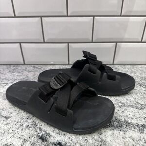 Chaco Chillos Slides Straps Unisex Youth 6‎ Recovery Black Vegan Comfort Float